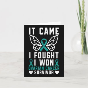 It Came I Fought I Won Ovarian Cancer Survivor Fig Card