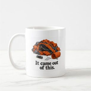 It Came Out of This Funny Tent Packing Mug