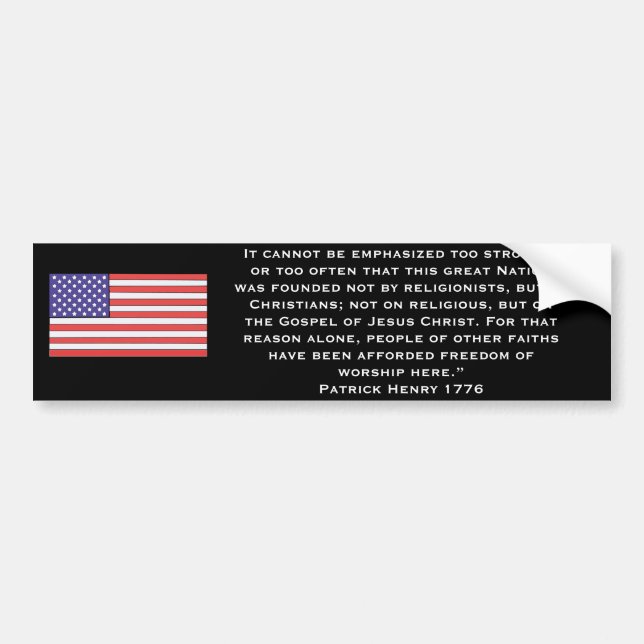 It cannot be emphasised too strongly or too often bumper sticker (Front)