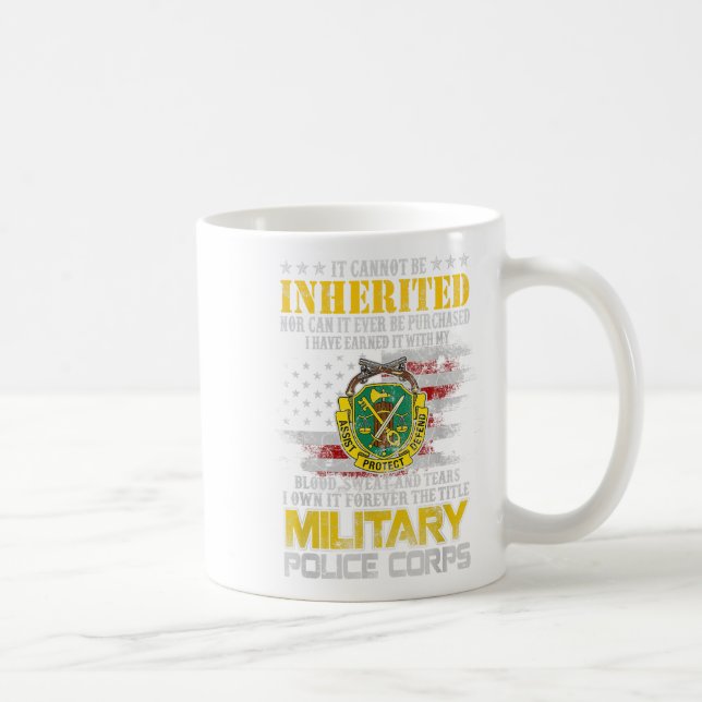 It Cannot Be Inherited Military Lice Veteran Day P Coffee Mug (Right)