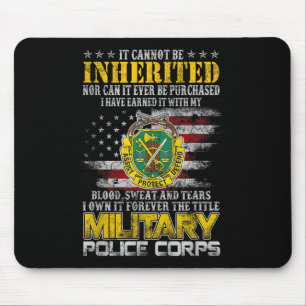 It Cannot Be Inherited Military Lice Veteran Day P Mouse Mat