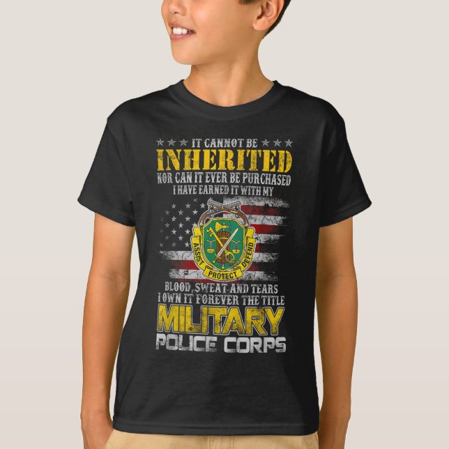 It Cannot Be Inherited Military Lice Veteran Day P T-Shirt (Front)