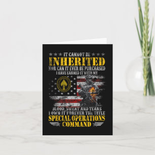 It Cannot Be Inherited Special Operations Command Card