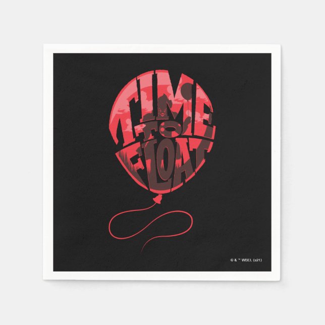 It Chapter 2 | Time to Float Balloon Graphic Napkin (Front)