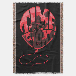 It Chapter 2   Time to Float Balloon Graphic Throw Blanket