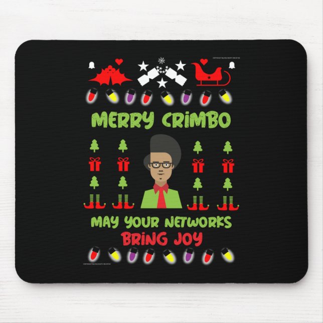 IT Computer Department Geek Xmas   Mouse Mat (Front)