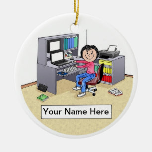 IT Computer Lover - Friendly Folks Ceramic Tree Decoration