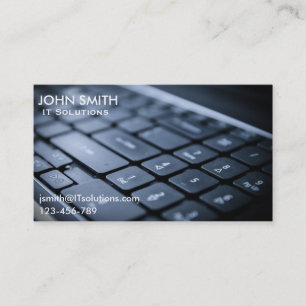 IT computer solutions consultant freelance IT Business Card