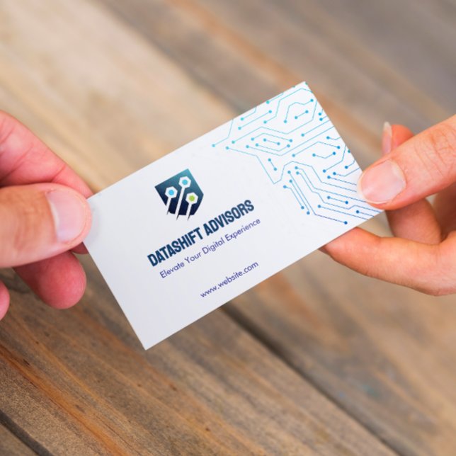 IT Consulting Business | Futuristic Simple White Card (Creator Uploaded)