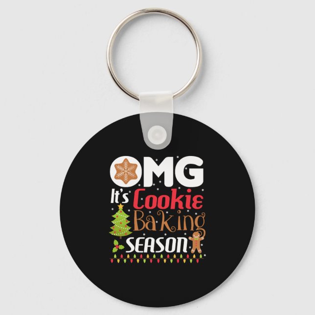 It Cookie Baking Christmas Season Funny Key Ring (Front)