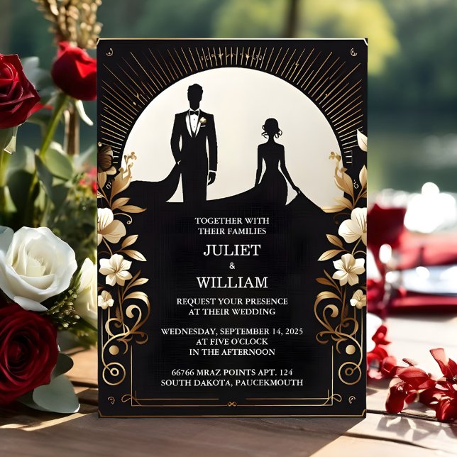 It Costume Men Adult Tuxedo Bold Black Tie Wedding Invitation (Creator Uploaded)