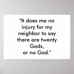 "It does me no injury Poster