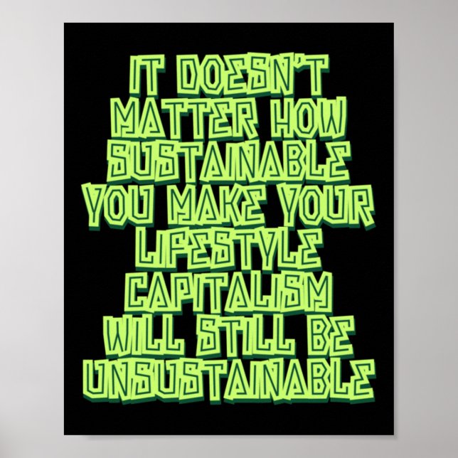 It Doesn't How Sustainable You Make Your Poster (Front)