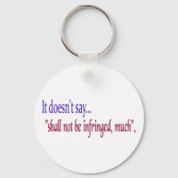 It doesn't say... "Shall be infringed, much"