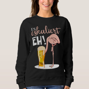 It Escalates Eh Flamingo Party Design Party Crew Sweatshirt