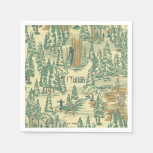 IT Forest Fishing Pattern Napkin