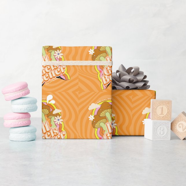 It Gets Better | Good Vibes & Groovy Feels Custom Wrapping Paper (Baby Shower)