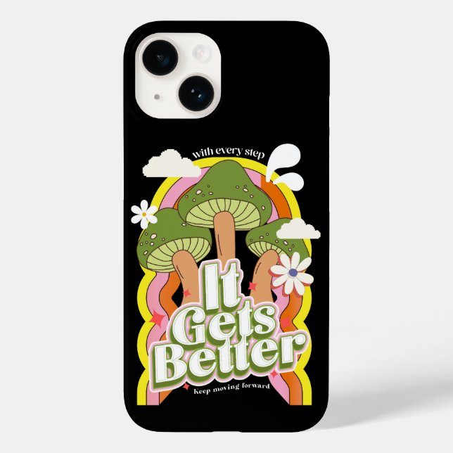 It Gets Better | Good Vibes & Groovy Feels Retro C Case-Mate iPhone Case (Back)