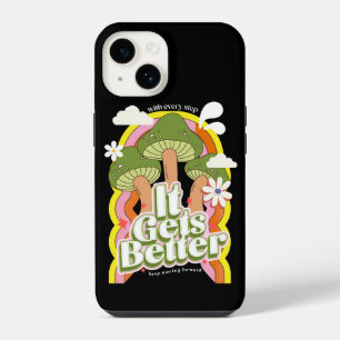 It Gets Better   Good Vibes & Groovy Feels Retro C iPhone 14 Case
