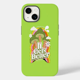 It Gets Better   Good Vibes & Groovy Feels Retro iPhone 14 Case