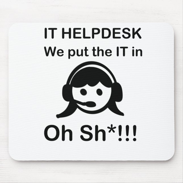 IT Helpdesk Mouse Mat (Front)