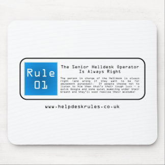 IT Helpdesk Rules Mouse Mat