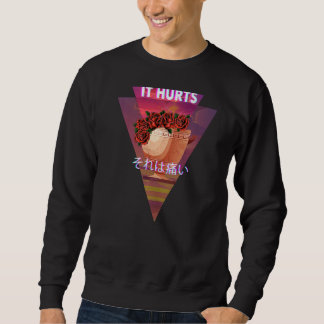 It Hurts Vaporwave Aesthetic Scuplture 90's Indie Sweatshirt