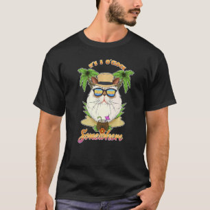 It Is 5 O´Clock Somewhere Drinking Himalayan Cat T-Shirt