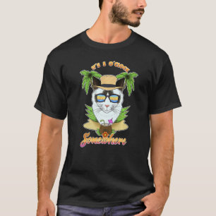 It Is 5 O´Clock Somewhere Drinking Ragdoll Cat T-Shirt