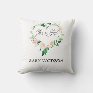 It is a Girl Blush Pink Baby Shower  Cushion