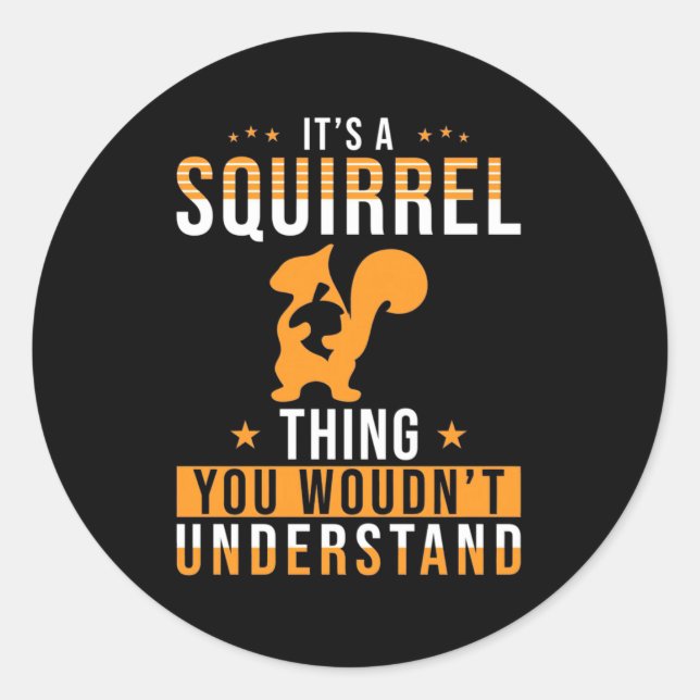 It Is A Squirrel Thing Classic Round Sticker (Front)