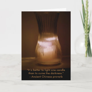 "It is better to light one candle" greeting card