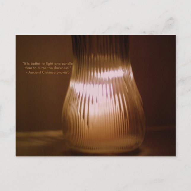 "It is better to light one candle" postcard (Front)
