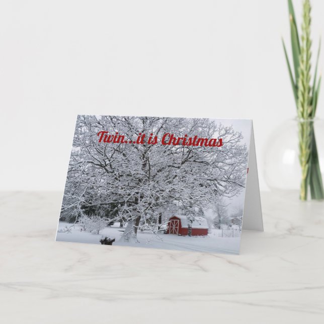 IT IS CHRISTMAS TWIN-HOPE IT'S SPECIAL LIKE YOU HOLIDAY CARD (Front)