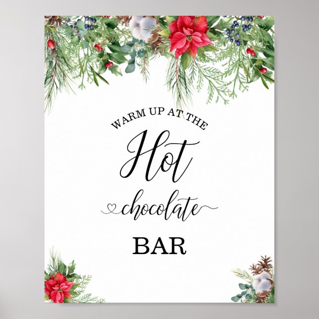 It is cold outside baby shower hot chocolate bar poster (Front)