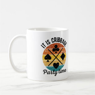 It is cribbage party time   Funny cribbage Coffee Mug