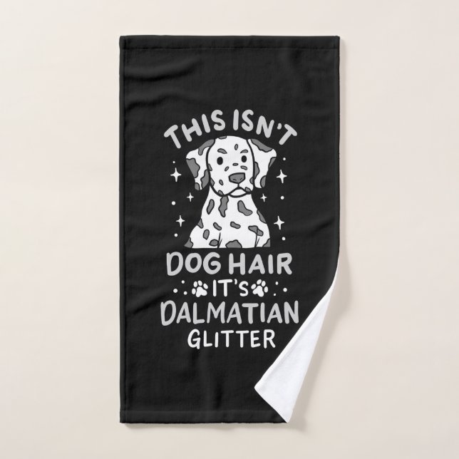 It Is Dalmatian Dog Glitter Hand Towel (Hand Towel)