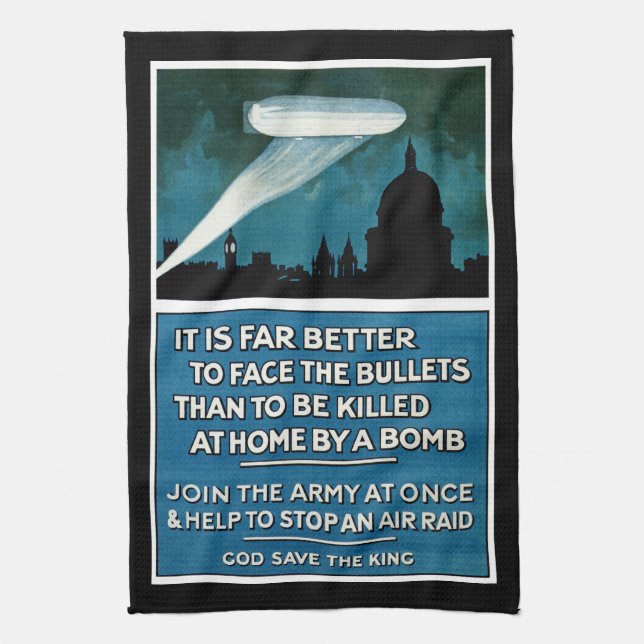 It Is Far Better to Face The Bullets... Tea Towel (Vertical)