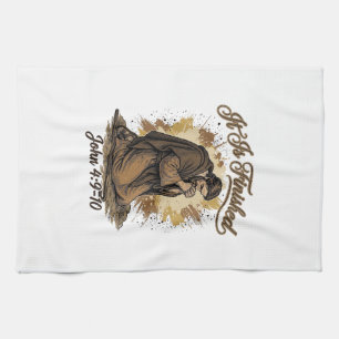It Is Finished Bible Verse Vintage Christian Shirt Tea Towel