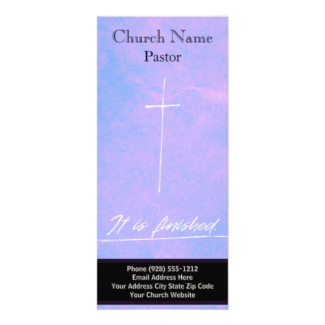 It Is Finished Church Rack Card, Ministry Card (Front)