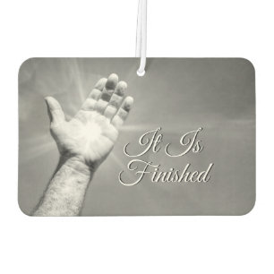 It Is Finished Grayscale Car Air Freshener