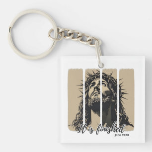 It Is Finished – Jesus Crucifixion Art Key Ring