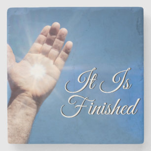 It Is Finished Stone Coaster