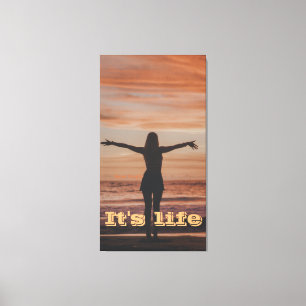 It is life free girl canvas print