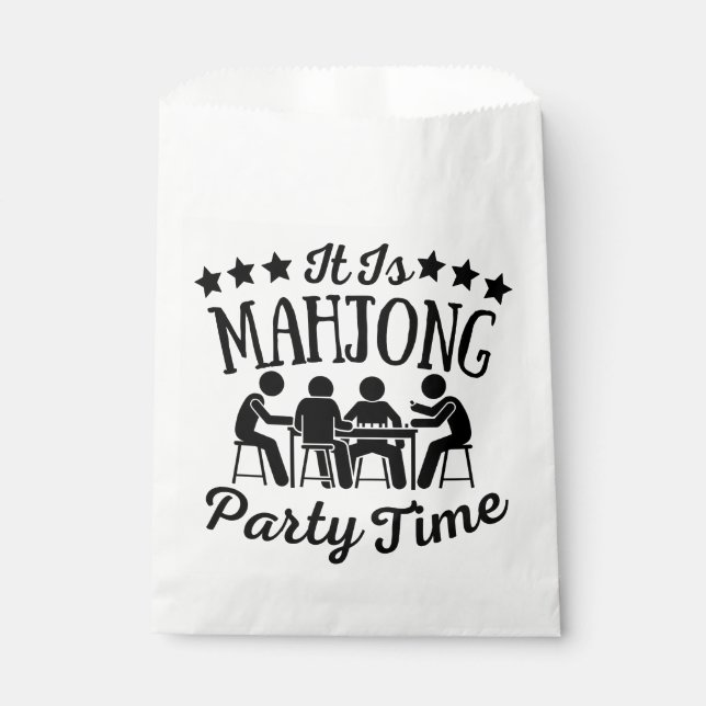 It is mahjong party time | Funny mahjong Favour Bags (Front)