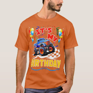 It Is My Birthday Boy Monster Truck Car Party Day T-Shirt