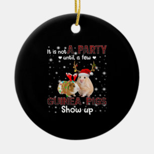 It Is Not A Party Until A Few Guinea Pig Show Up Ceramic Tree Decoration