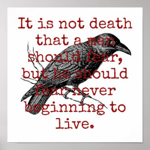 It Is Not Death That A Man Should Fear - Death Quo Poster