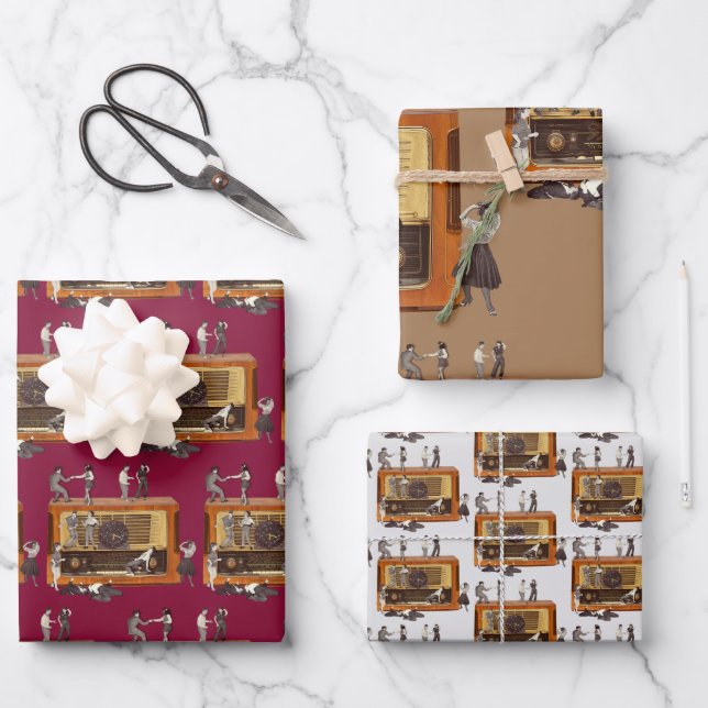 It is only Rock & Roll Wrapping Paper Sheet (Front)