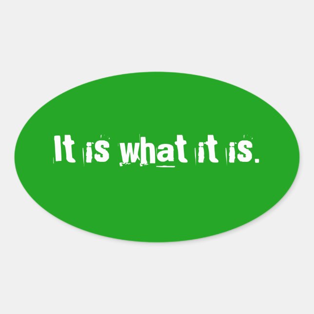 It is oval sticker (Front)